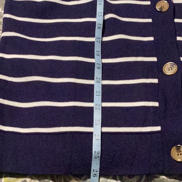 Knit stripped long sleeve button down cardigan - Picture 6 of 7